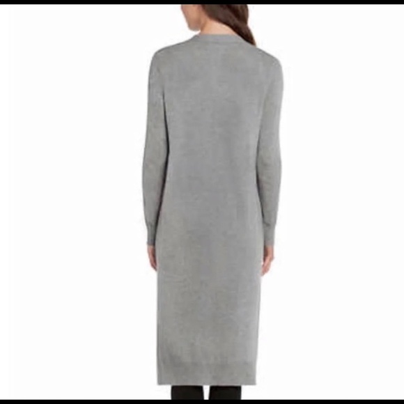 Matty M Gray Lightweight Duster Cardigan NWT Sz Large - Picture 3 of 8